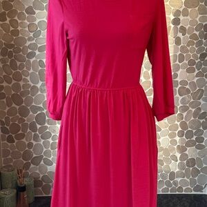 Merokeety 3/4 Sleeve Pink Dress